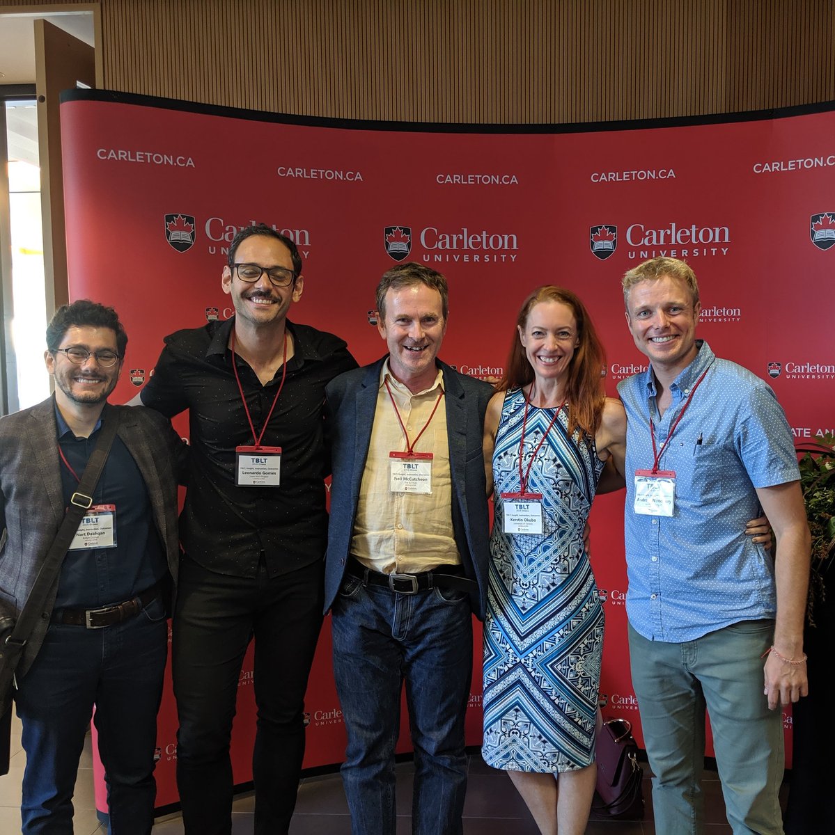 LYENetwork's tweet photo. The @learnyourenglish team is here, and day 1 of #TBLT2019 in the books! Great running into old friends and making new ones. Lots of learning and #CPD and we can't wait for tomorrow!

@NeilJMcCutcheon @leoxical
@AndrewCWoodbury
#conference #taskbasedlearning #TBLT #ottawa https://t.co/iDg75nTV0f