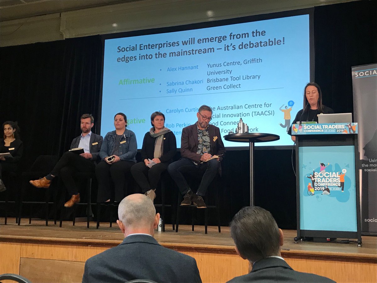 Tjb_brown's tweet photo. How’s this debate for gender balance! Great to hear social enterprises and it’s emergence into main  stream debated 👍.    #socialtraders #adelaidesocialenterprise ⁦@Chooks_SA⁩ https://t.co/syFzq68Qy3