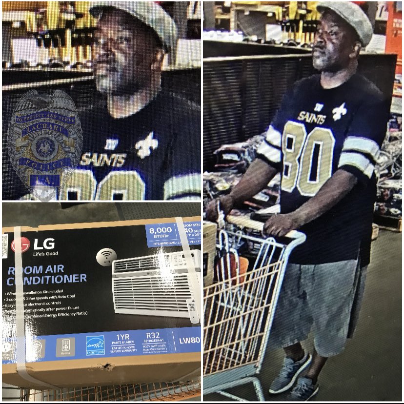 PoliceZachary's tweet photo. Call ZPD @ (225)654-9393 in reference to File#19-7673 if you recognize this subject. #OnTheSurfaceHeLooksCalmAndReady #SweatySuspect #PerspiratingPerp #WeUnderstandBut #NO #HotAsBail #HotHotHotCot #HowBoutDemSaints #SaintOrSinner #AirConditionerGate #ZacharyPoliceDepartment #ZPD https://t.co/kK0FT44bwH