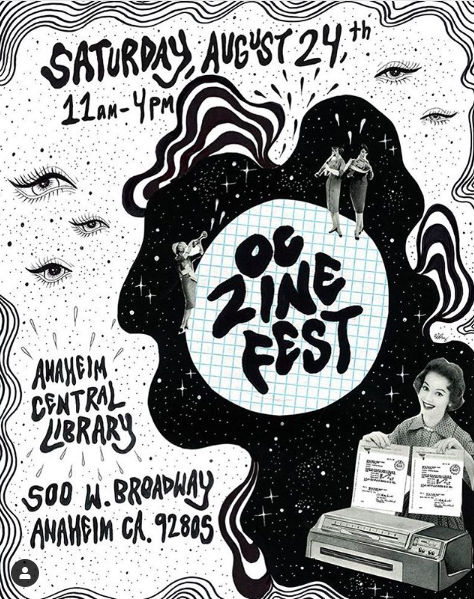 LAZineFest's tweet photo. OC Zine Fest is happening this weekend! It's free, it's in a library, it's gonna be great!! More info: https://t.co/Z8GX4RlfwI https://t.co/syNGpo9rRT