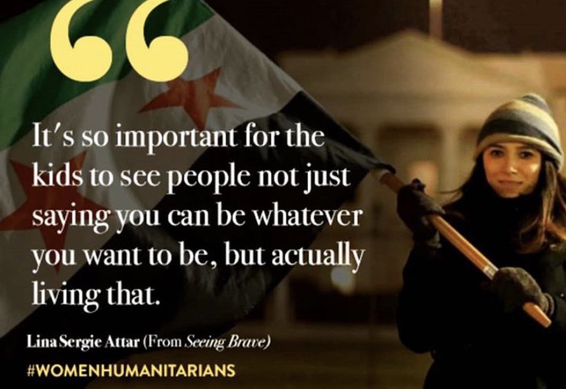 freeheartctv's tweet photo. Wrapping up our celebration of #WorldHumanitarianDay with a shoutout to Lina Sergie Attar, founder of @karamfoundation as she builds a better world for #Syrians. Thanks to all #WomenHumanitarians who make change possible. https://t.co/2sLbY4FHKQ