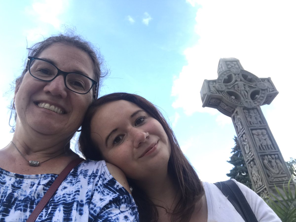 FranMcLaugh's tweet photo. Had a great visit to Irish Fest reminiscing about Jess and Steph’s dancing days. And want a small version of that Celtic cross for my garden! https://t.co/VS6sgyzHFu