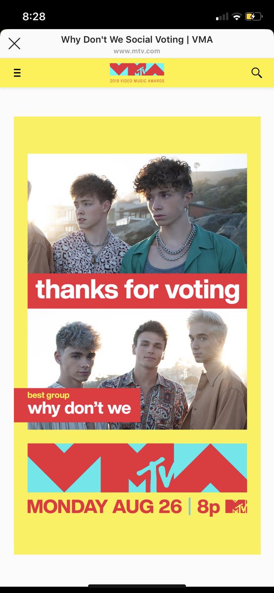 noblemolly13's tweet photo. EVERYONE GO VOTE !!!! It is #urgent @JonahMarais @corbynbesson @SeaveyDaniel @ImZachHerron @jackaverymusic @whydontwemusic https://t.co/yHrocwKAZr