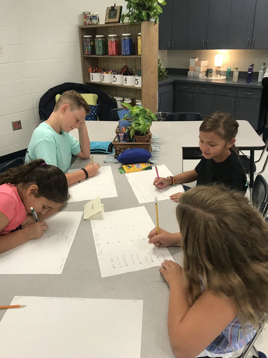 lke5th's tweet photo. Some of our 5th graders having fun with firat day activities #FirstDay #OurLKEstory #hcslead https://t.co/z6mUfQUOEV