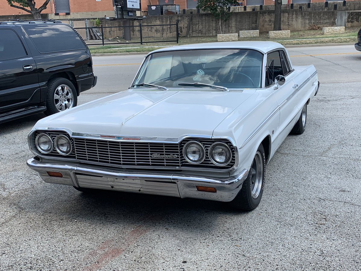 strokersdallas's tweet photo. Looky here what Rickey recently got, a 1964 Impala SS 327. Now what should I do with it? Any ideas? #rickfairless #punchwallygarage #strokersdallas #hotrods #classiccars #MuscleCar #nojunk https://t.co/2BdnIfhkfM