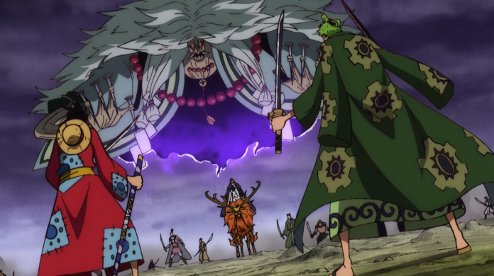 Anime On Comicbook Com Onepiece S Latest Episode Kicks Off Luffy And Zoro S Big Fight Against Hawkins In Wano T Co 4g1ndqa6sk