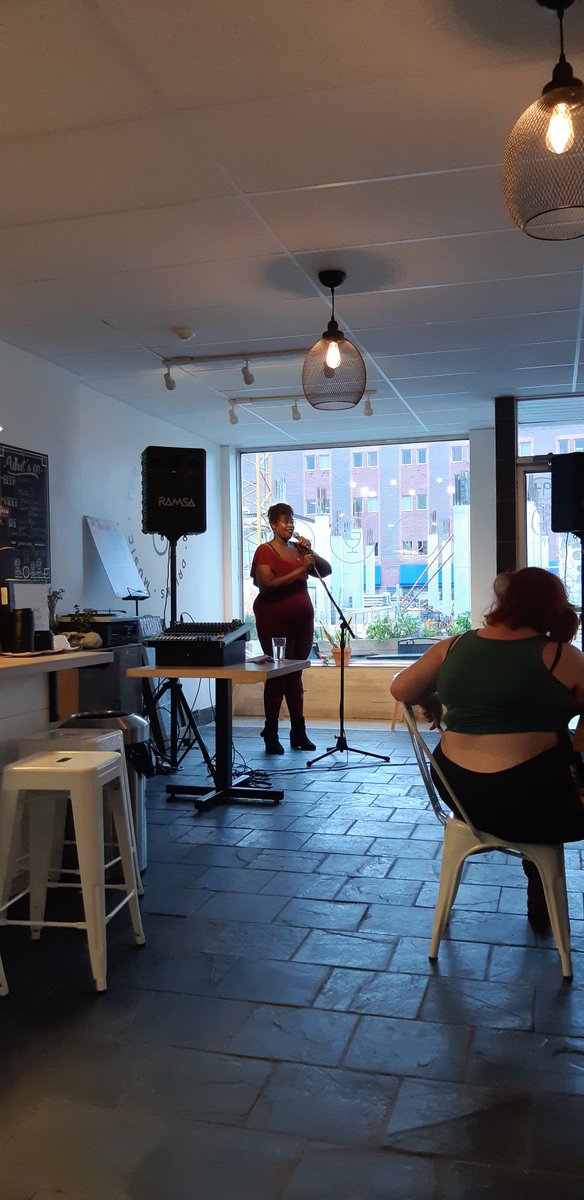 Thanks to everyone who came out to our coffeehouse tonight! Follow us on Instagram @ bipocpride to see more photos, and video of Niambi Tree's performance!