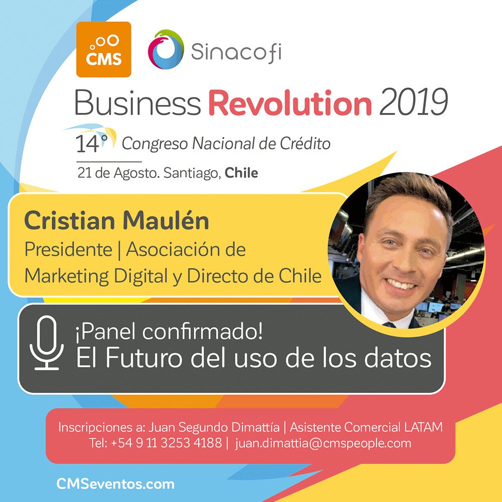 CustomerTrigger's tweet photo. "Las nuevas leyes de privacidad definen lo que podemos hacer. Es necesario construir un código de Ética Digital para definir lo que decidimos hacer." 
– @crismaulen – 

Próximo miércoles 15 a las 15hrs. (Chile) en  #BusinessRevolution2019 de @CMSPeople 

https://t.co/AXrfGEWXhY https://t.co/1SdnumMcHe