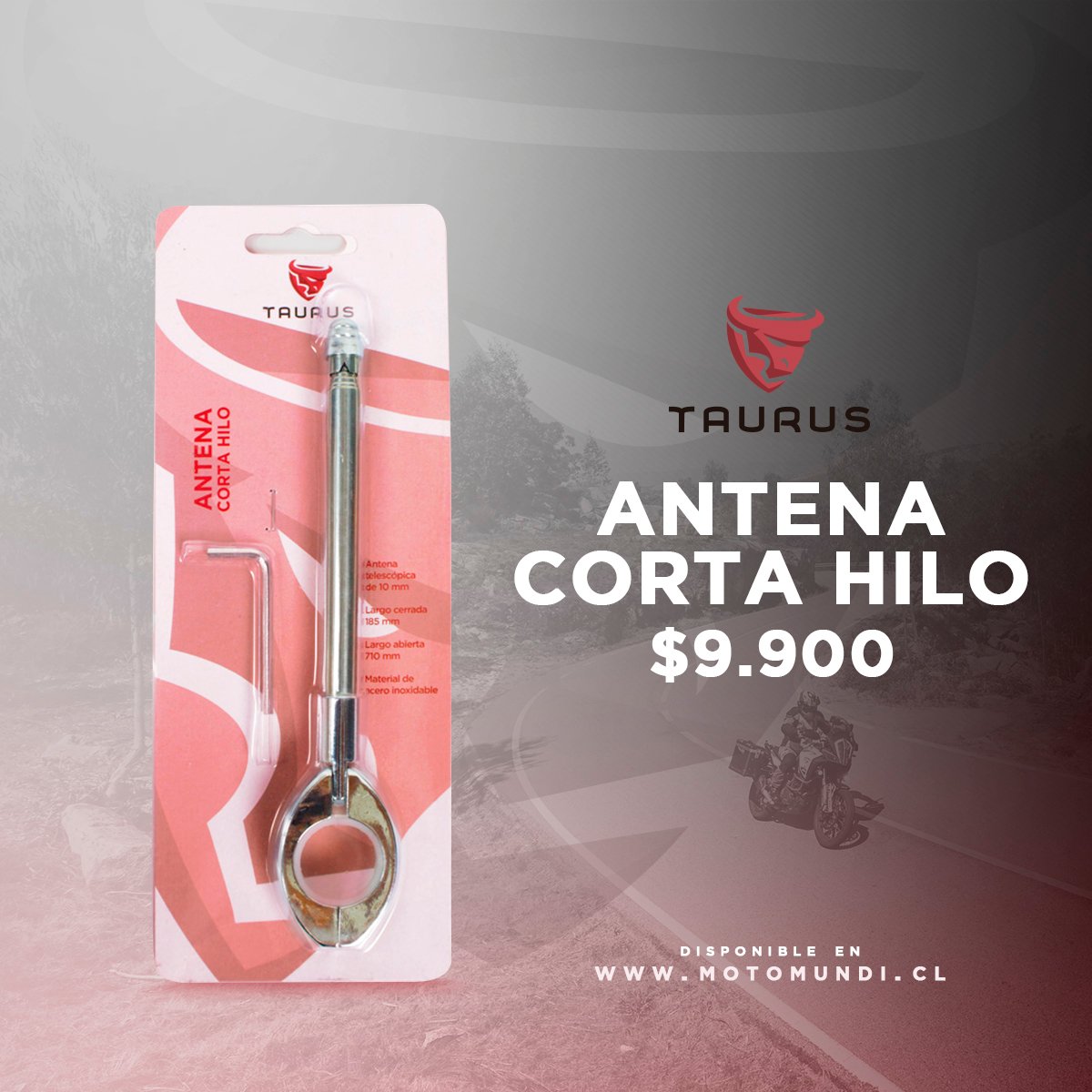 motomundi's tweet photo. Se acerca la temporada de volantines y no te debe faltar la Antena Corta Hilo Taurus, Fabricada especialmente para evitar accidentes en caso de encontrar hilo curado en tus trayectos.
Disponible para ventas online y en todas nuestras tiendas https://t.co/yqFJeV3s5r https://t.co/QJBVegU80Y