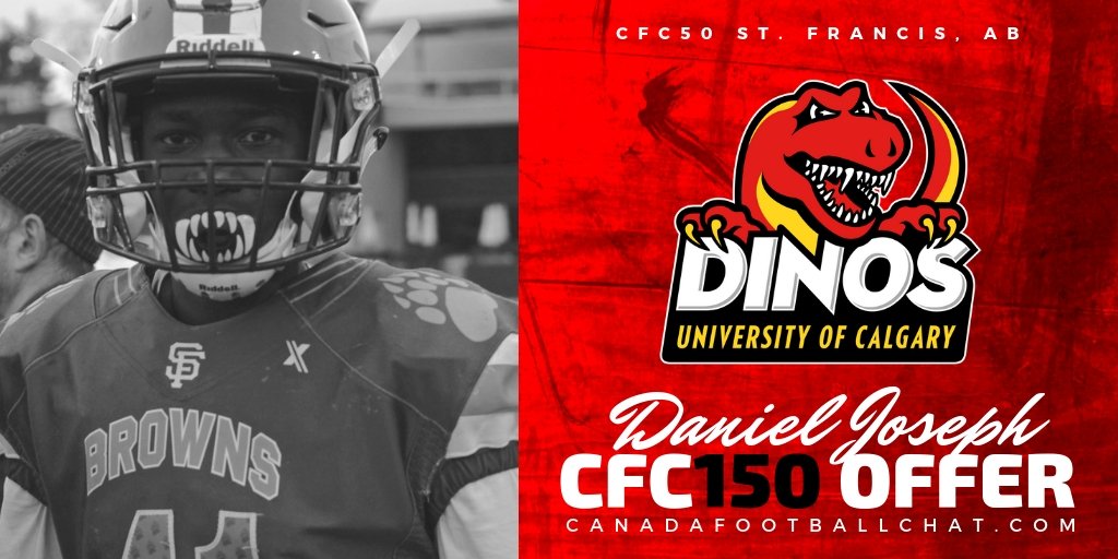 chatfootball's tweet photo. Four more offers added to the list! Including #CFC150 @Djoseph41 who received his second offer from local @Dinos_Football ... You can view all 10 Dinos targets on the U Sports offer page 🎯📃 https://t.co/sD2XlB0Dm2

Player Rankings Directory ➡️  https://t.co/RJCM5mo0me https://t.co/kbZAzORFu9