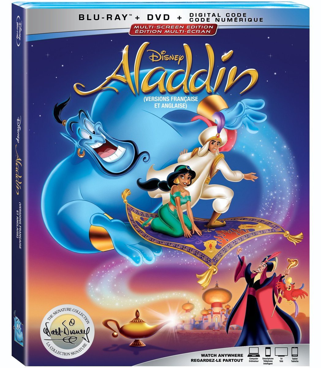 BenMkWrites's tweet image. Make way for Prince Ali! Follow us + RT to enter to #win the Signature Edition of @Disney's animated classic, #Aladdin, plus the live-action adaptation starring Will Smith, both of which come to Blu-ray September 10!