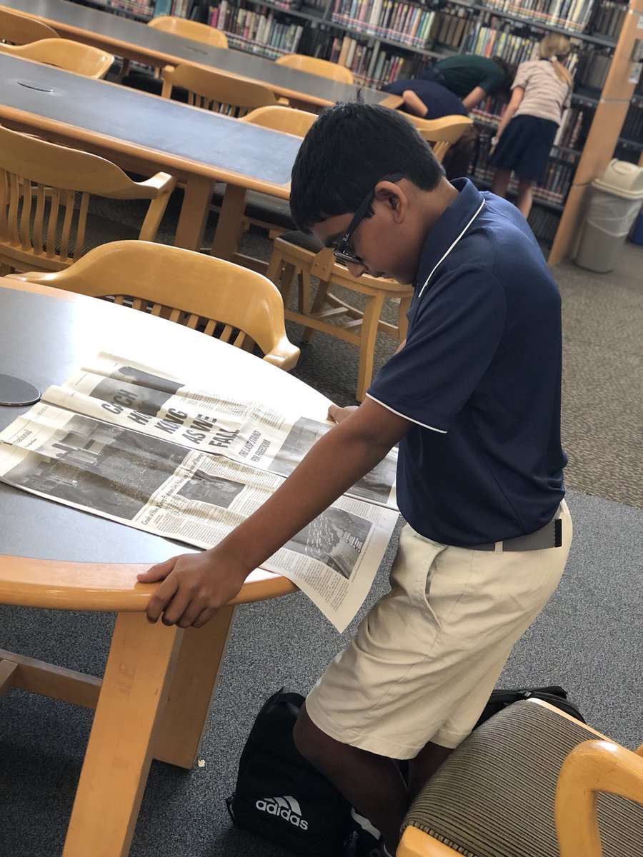 <a href="/nytimes/">The New York Times</a> Check out this 6th grader in #TPSlibrary enjoying his favorite read! <a href="/TrinityPrepFL/">Trinity Prep</a> <a href="/TPSEnglish6/">TPS English 6</a> #TPSreads #Newspaper #NYTimes #NeverTooYoungToReadThePaper