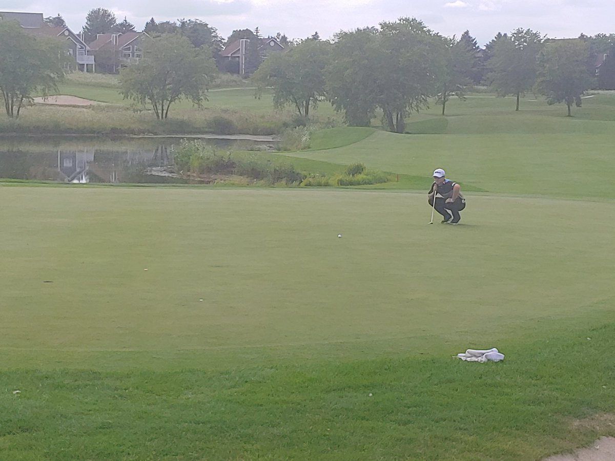 WisconsinPGA's tweet photo. Dan Woltman has gotten to 6-under-par on the Trevino Course while Andrew Steinhofer is just one shot back through 15 holes of play today.  #WiStateOpen. @vincesuterms. @TaylorMadeGolf https://t.co/pnVWXkY4GR