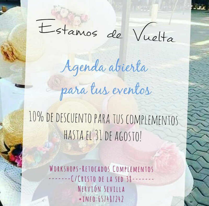 Retocados's tweet photo. Adelantate en buscar tu look #invitadaperfecta #tocados #pamelas #taller en #Sevilla #bodas #invitadas #wedding #millinery #hatmaker https://t.co/OaXOvxauru