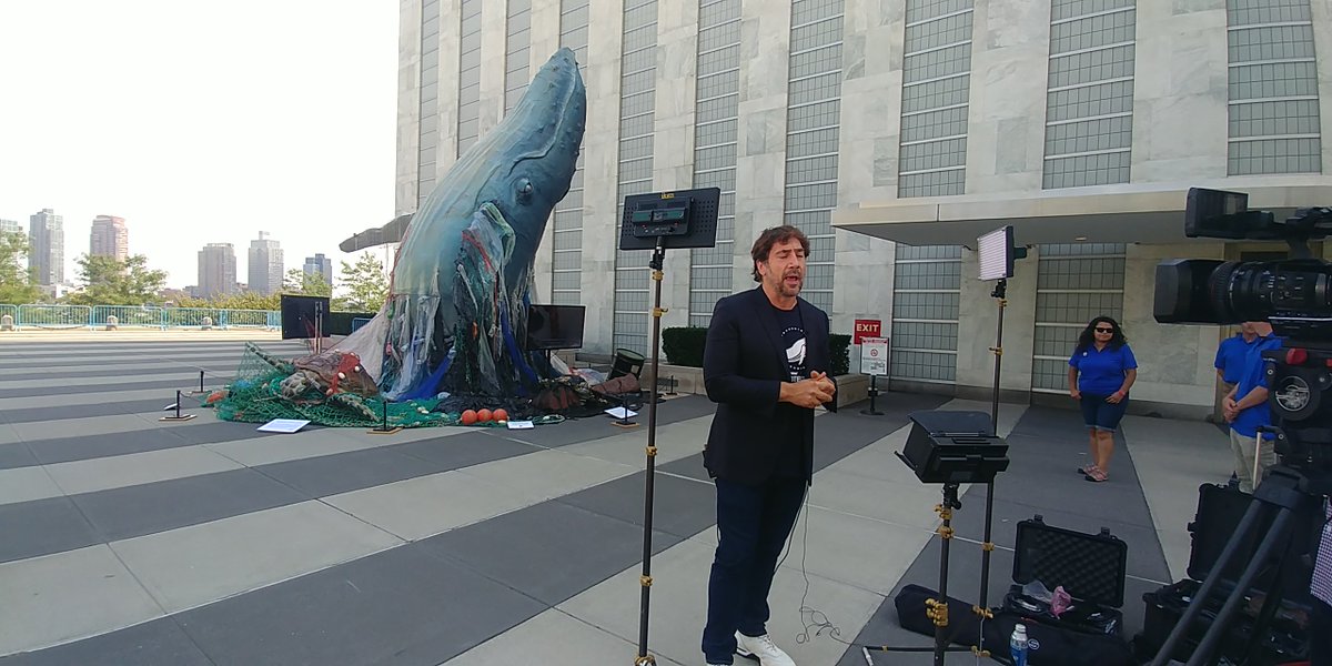 Global movie star @BardemAntarctic shared his voice at @UN Headquarters in New York today as delegates meet to negotiate a #GlobalOceansTreaty to #ProtectTheOceans.