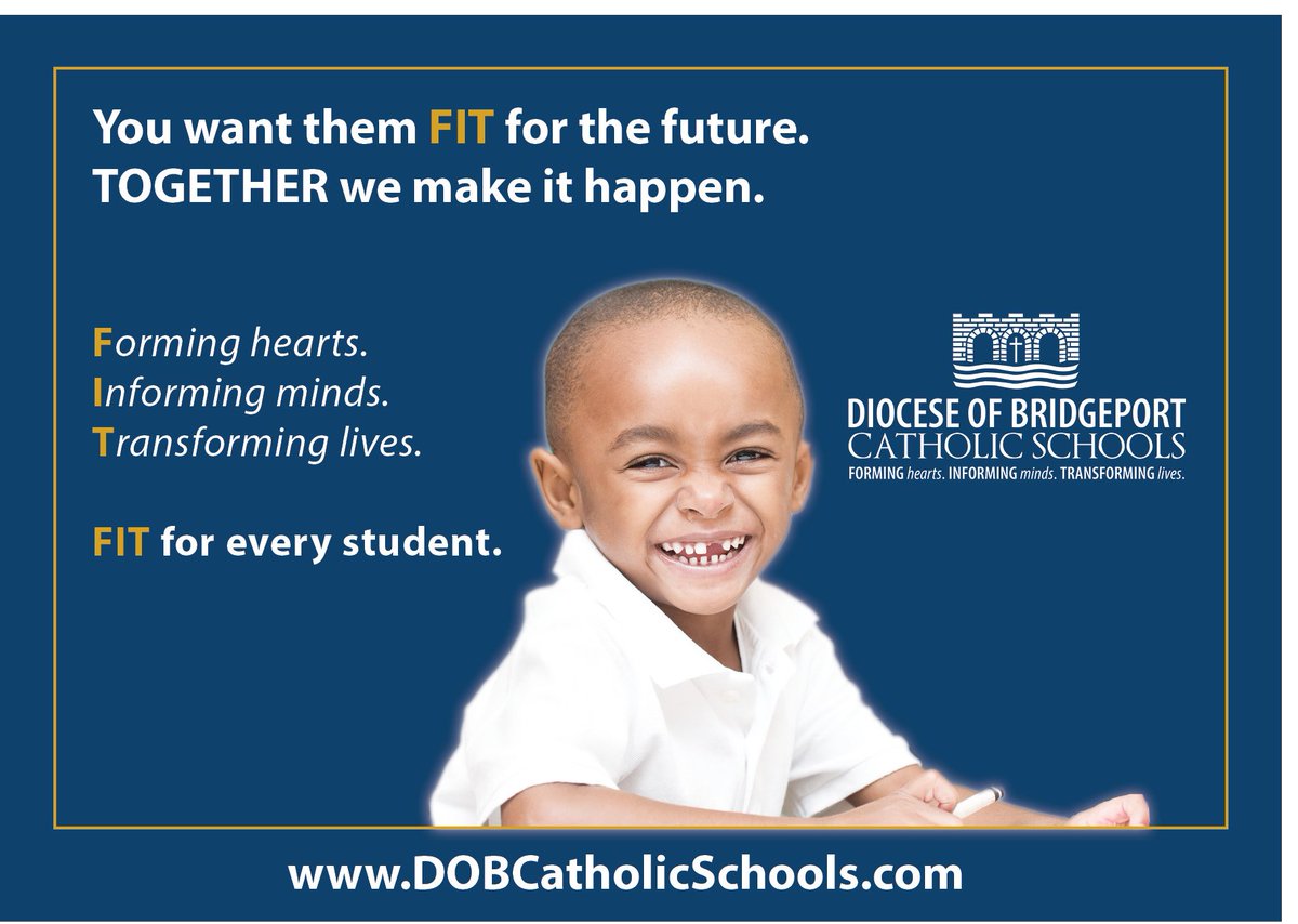 CathSchoolsDOB's tweet photo. Know anyone who is still looking for the right FIT for the 2019-2020 school year? Share the good news with them, that there is still time to apply to any of our 26 schools throughout Fairfield County! Together we can make it happen! @Diobpt @BptSup https://t.co/qzfQFV08sA