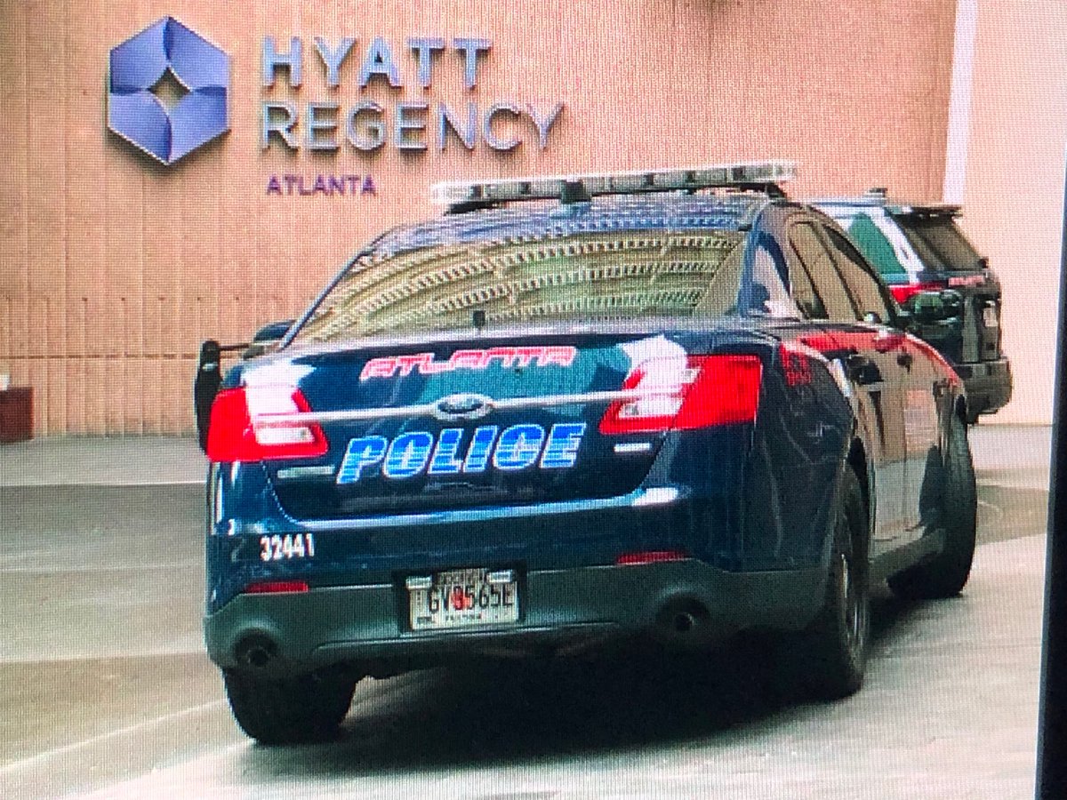 MeghanPacker's tweet photo. A man fell to his death inside the Hyatt Regency Atlanta. Police say he exposed himself to a housekeeper &amp; ran from security when confronted. When he tried to leap from 1 balcony to another - he fell from the 11th floor. I’m live at 5:13pm with a statement from the hotel. @cbs46 https://t.co/gOgzhMLV95