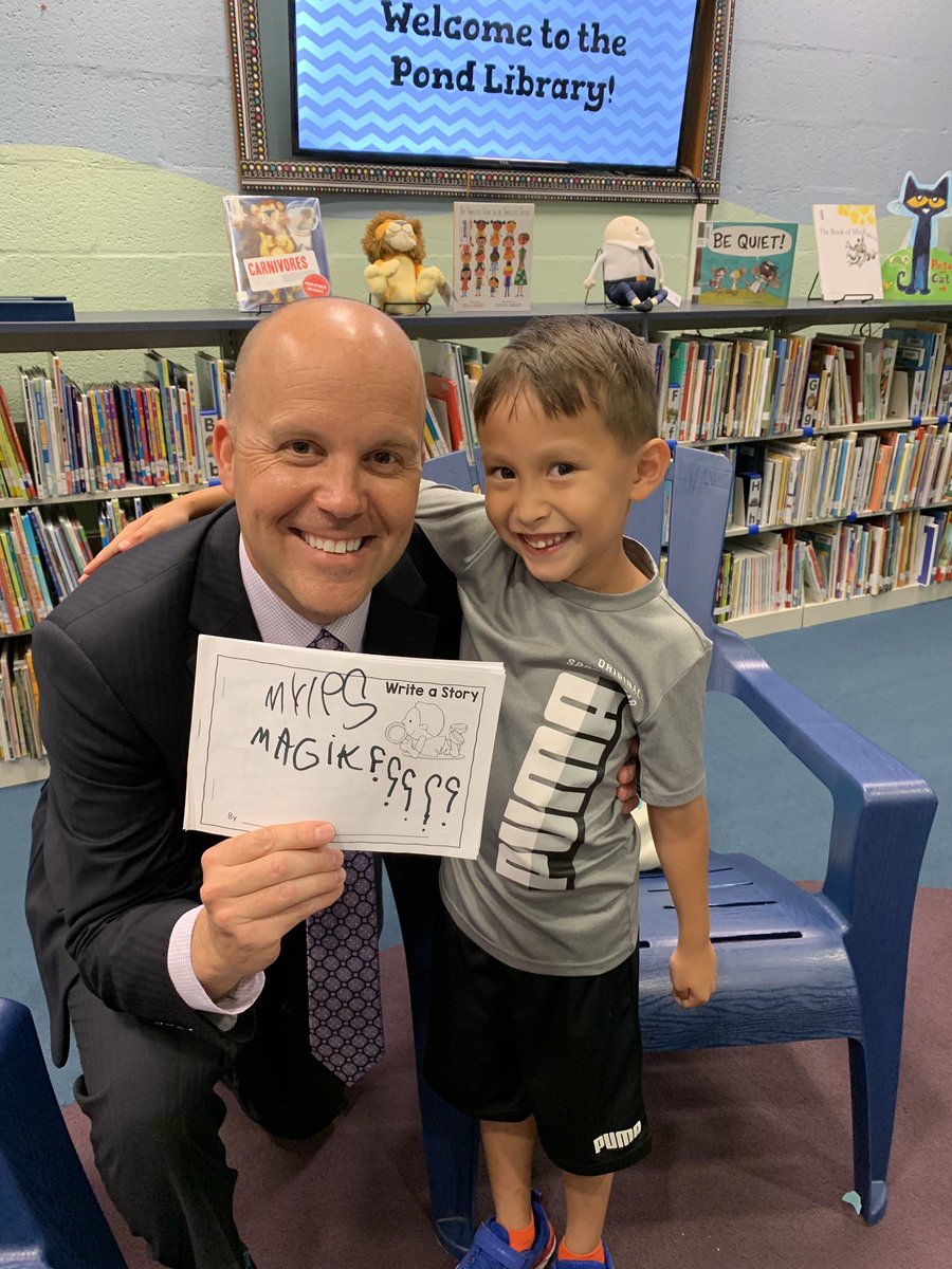 Thanks to the students &amp; staff of Pond Elementary School for hosting a school visit this afternoon.  Students were enthusiastic to share their experiences in science, math, &amp; reading.  Myles even allowed me to borrow a book he authored.  @PondElem @PondElemAP
