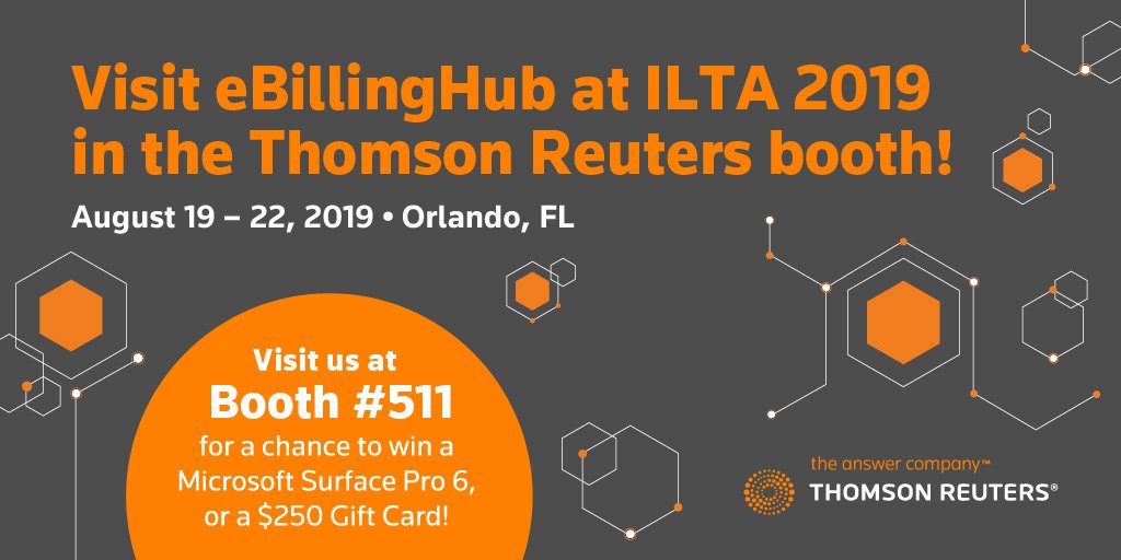 ebillinghub's tweet photo. Attending #ILTACON? Come by booth #511, to meet our eBillingHub reps and win some great giveaways! https://t.co/K7vKckR8Jc