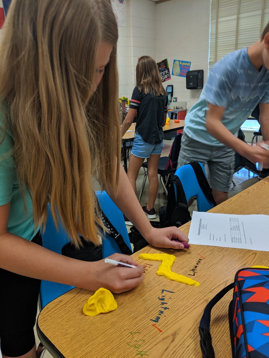 DanielleWhitlo3's tweet photo. Well my 6th graders had a great day using Play-doh sculptures and a gallery Walk to learn more about each other. My own personal 7th grader & 9th grader reported excellent first days as well! #Back2Spart1 @cgswildcats @Chapman_High https://t.co/4Pyop9oGUZ