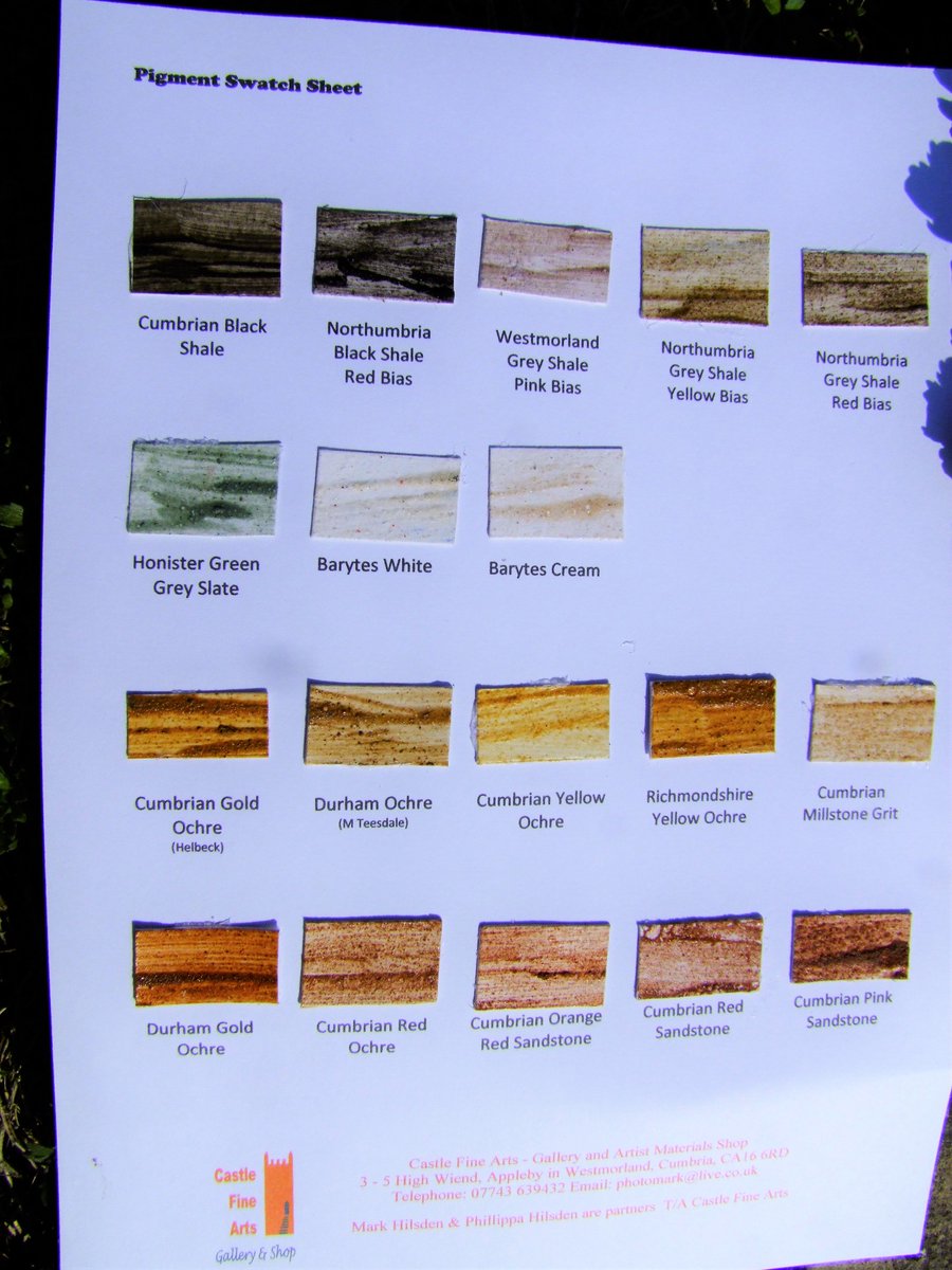 Working Artists! 
Discover the secrets of colour and the magic of how to make your own paints and pigments.
Dry pigments save you money &amp; give you control of your paint and mixing.
Make paint from local rocks over 25 different colours! bit.ly/31Hpjv4