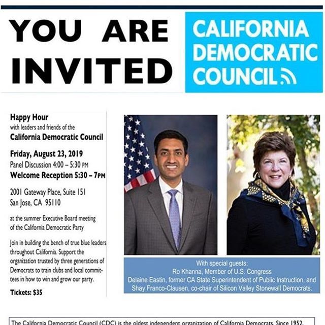 DemCouncilCA's tweet photo. Join these great speakers at the California Democratic Council's fundraiser. Come to our meeting which will have a stellar panel and stay for our fundraiser to hear from our awesome guest speakers.

Purchase tickets ahead of our event by following the li… https://t.co/uiFipHH46h https://t.co/s7JLeWig72