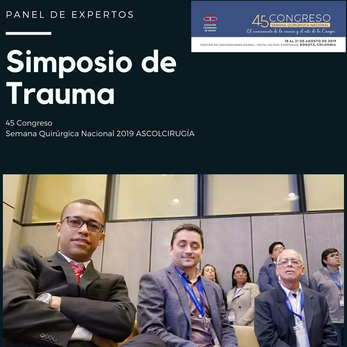 DrCant's tweet photo. @ascolcirugia Simposio de Trauma, Este año con novedosa e interesante metodología. #SCN2019 #cirugiacolombiana #SoMe4Surgery https://t.co/SyoSsOz5Ul