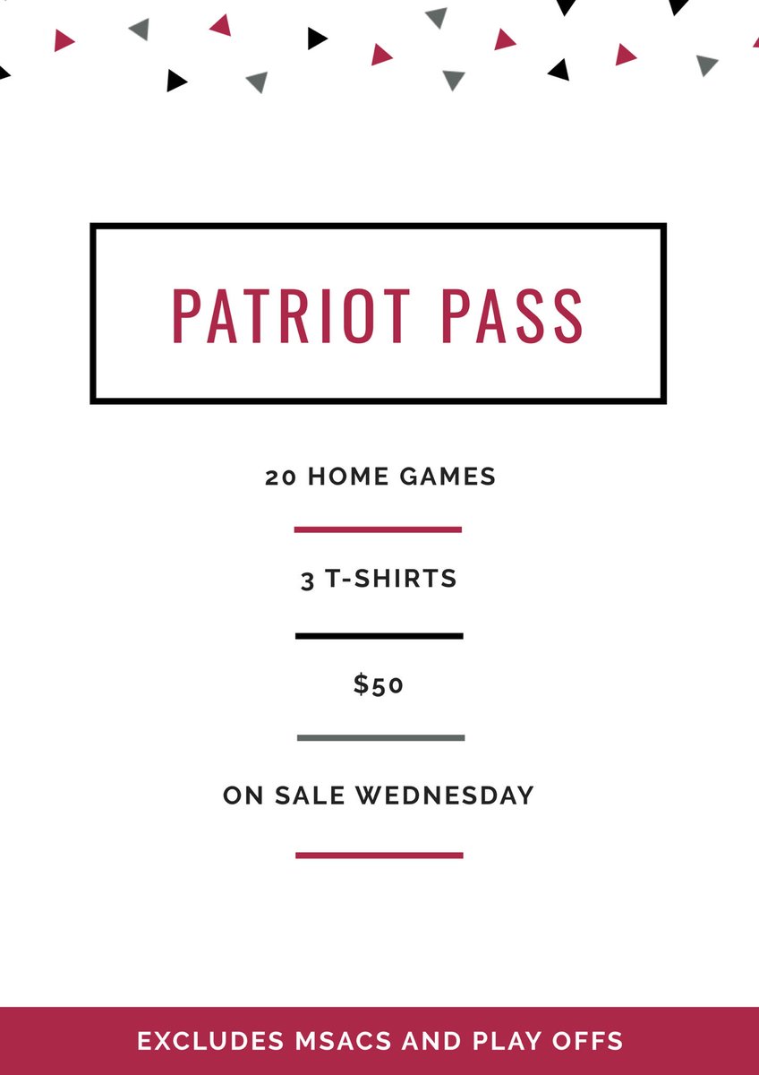 gwhsstudco's tweet photo. Introducing the Patriot Pass🚨This pass gets you into 20 home games, as well as getting 3 t-shirts! Get one while you can. Our first t-shirt will arrive in time for the SC game! Will be available 4,5,6! https://t.co/Bl5B1yAIrf