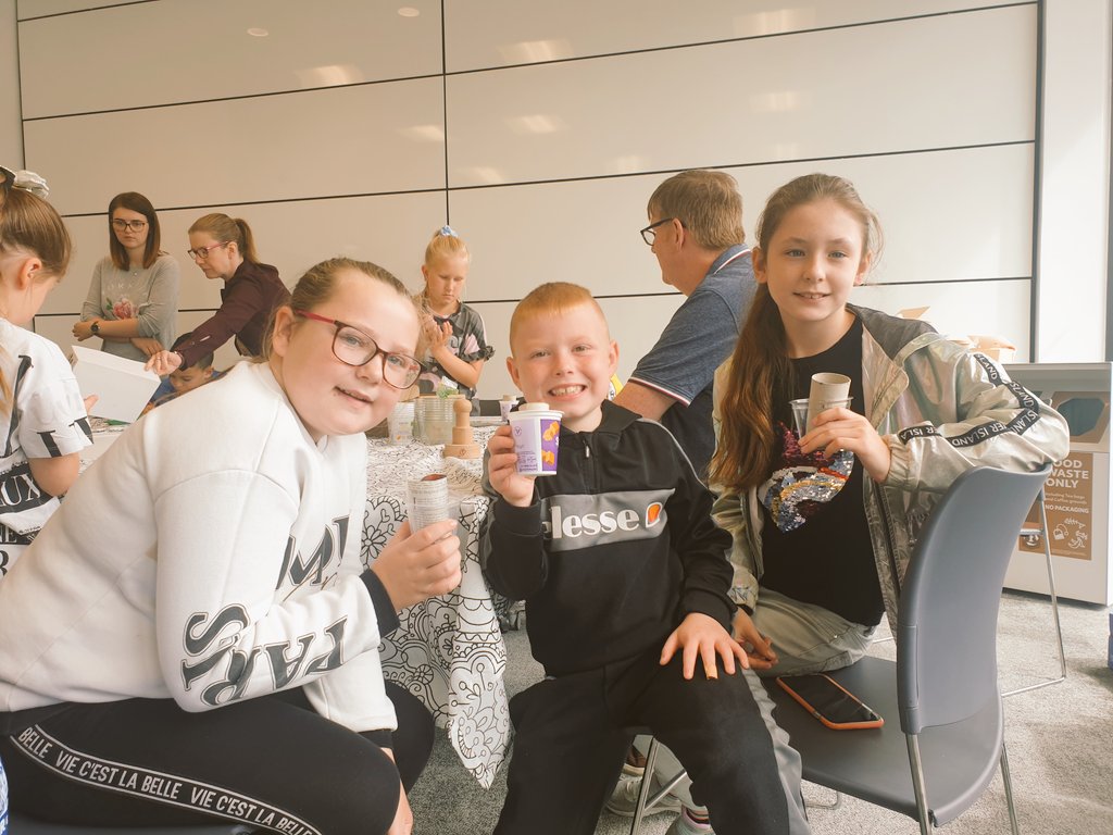 bitcni's tweet photo. Great fun to round off today's @AllstateNI #TimetoCodeSummerCamp planting seeds & making bunting. Even the rain couldn't ruin our bubble fun! ☂️☂️☂️ https://t.co/7ErhG7FGcJ