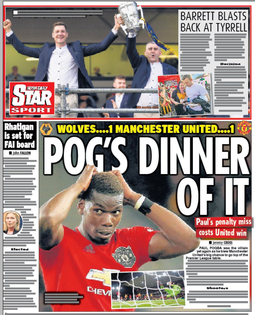 New season. New Paul Pogba story. Tuesday's @IrishStarSport back page.