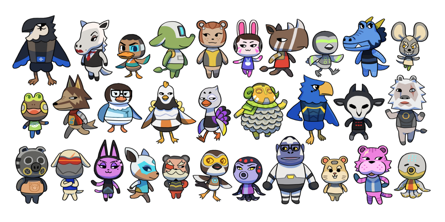 flunflun's tweet photo. Some overwatch x animal crossing designs! https://t.co/iLDfecwgUw