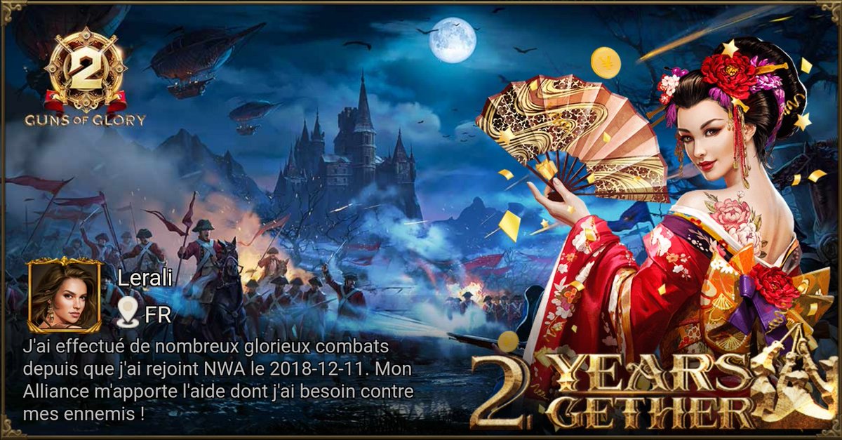 raph999's tweet image. [Événement spécial] Célèbre le deuxième anniversaire de Guns of Glory ! gog-news.kingsgroupgames.com/api/gog2ths/th…