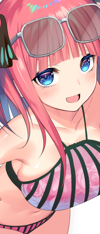 黒結(くろゆい)🔞宣伝垢さんがTwitterに投稿した中野二乃(五等分の花嫁)のイラスト。