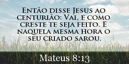 Deixe a Palavra do Senhor entrar em sua vida. 
bibliapresente.com
