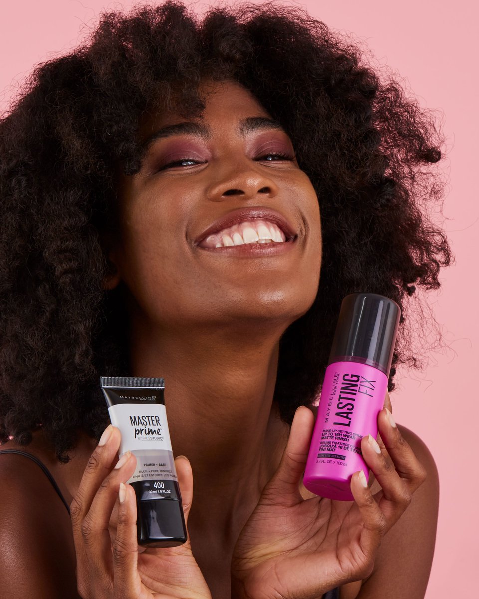 Influenster's tweet photo. Why are we smiling so bright 🤩?! 'Cause it only took two steps for the perfect #LastingFix, thanks to the @maybelline Prime &amp; Set VoxBox. And did you know you can get 4% cashback when you shop these products at @UltaBeauty 😱?! Show now and start saving! https://t.co/k0JYb37kIh https://t.co/DrchPDzmvb