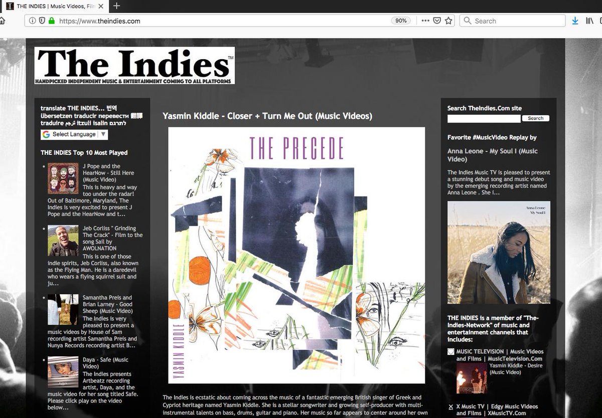 The Indies is ecstatic to feature a hot rising singer, songwriter and self produced multi-instrumentalist from the U.K. named Yasmin Kiddle and two of her music videos for her songs Closer + Turn Me Out, here: theindies.com/2019/08/yasmin… ♥ #TheIndies <a href="/YasminKiddle/">Yasmin Kiddle</a> #soulmusic