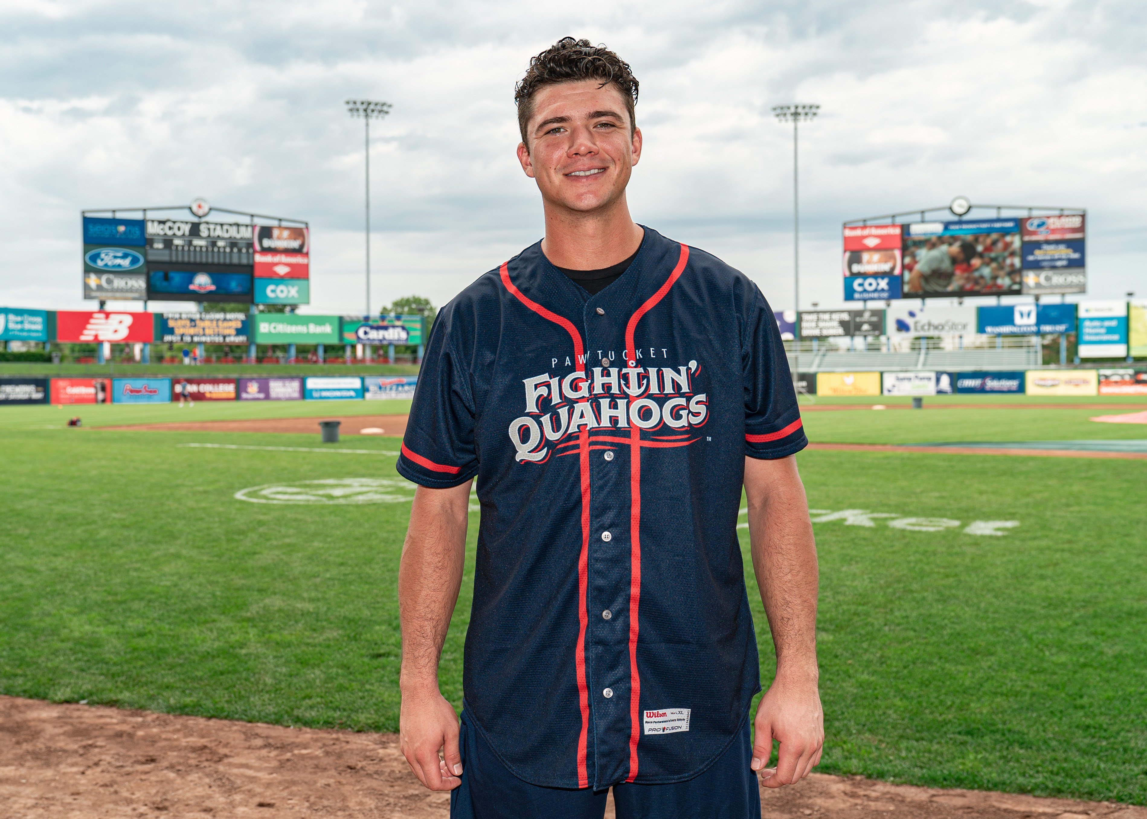 Pawtucket Red Sox on X: .@BobbyDalbec putting his stamp of approval on the  Pawtucket Fightin' Quahog uniforms we'll be sporting next Friday, August  30.  #PawSox #RedSox #MiLB   / X