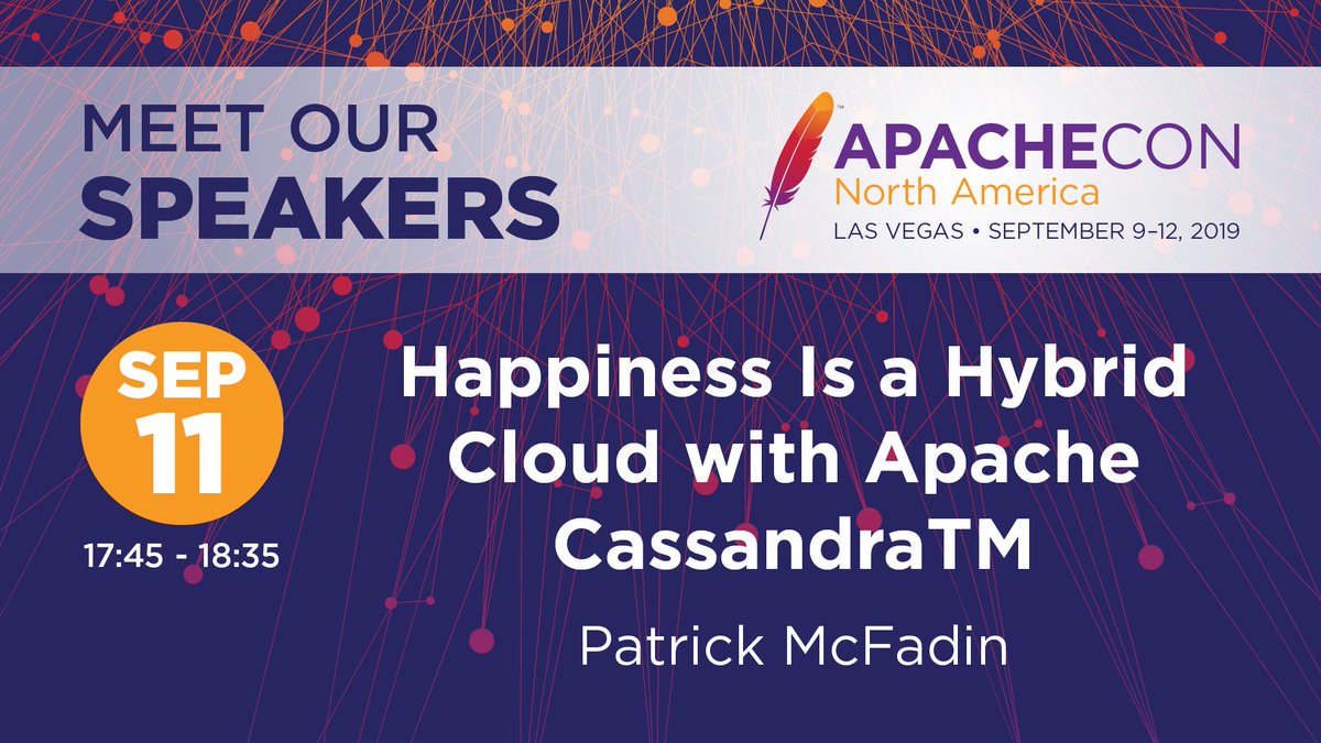 ApacheCon's tweet image. Interested in learning about best practices and strategies for deploying your app to Cassandra on any cloud that you want? Then don&apos;t miss Patrick McFadin on September 11th #ApacheCon ow.ly/Vpdc50vBqAo
