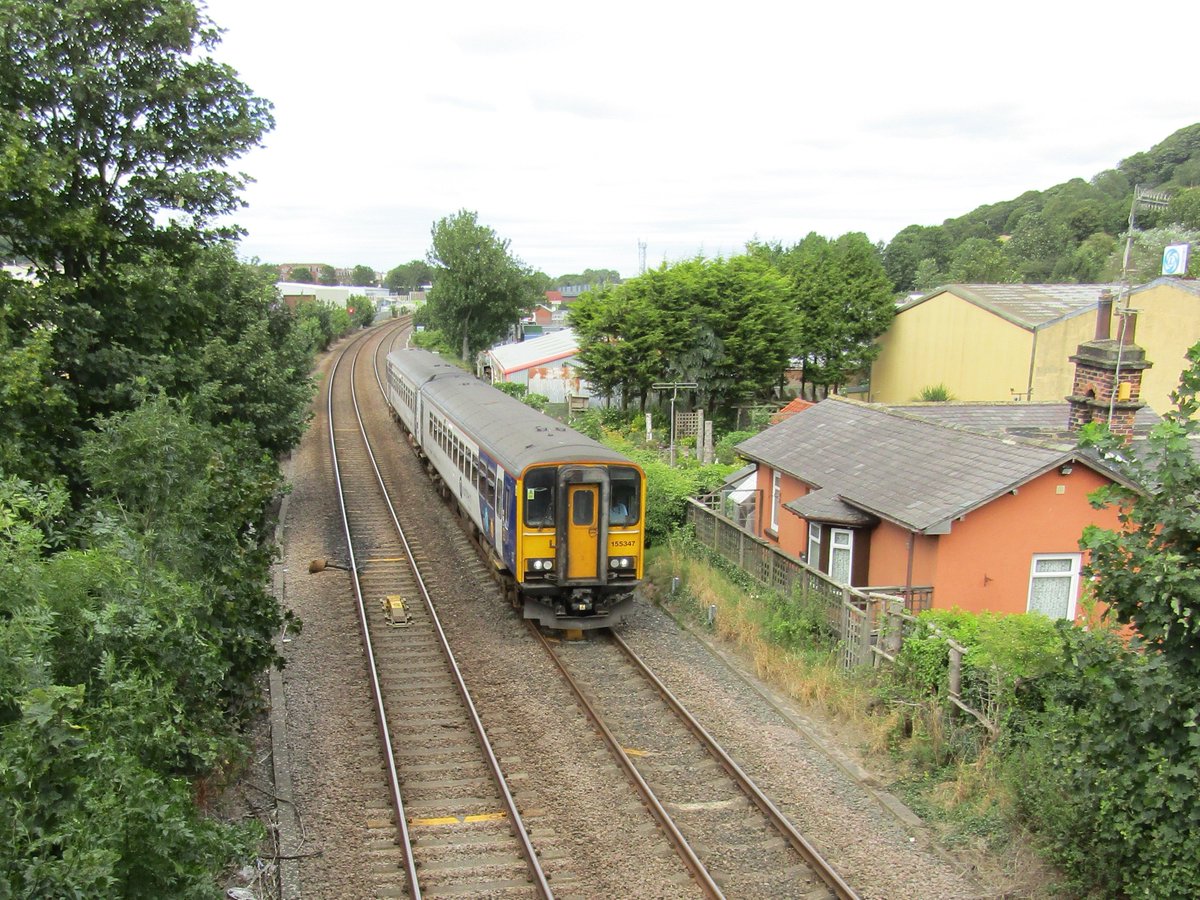WetdogFBK's tweet image. 155347 passing site of #Scarborough carriage sidings. #railways #class155 @FgottenRelics
