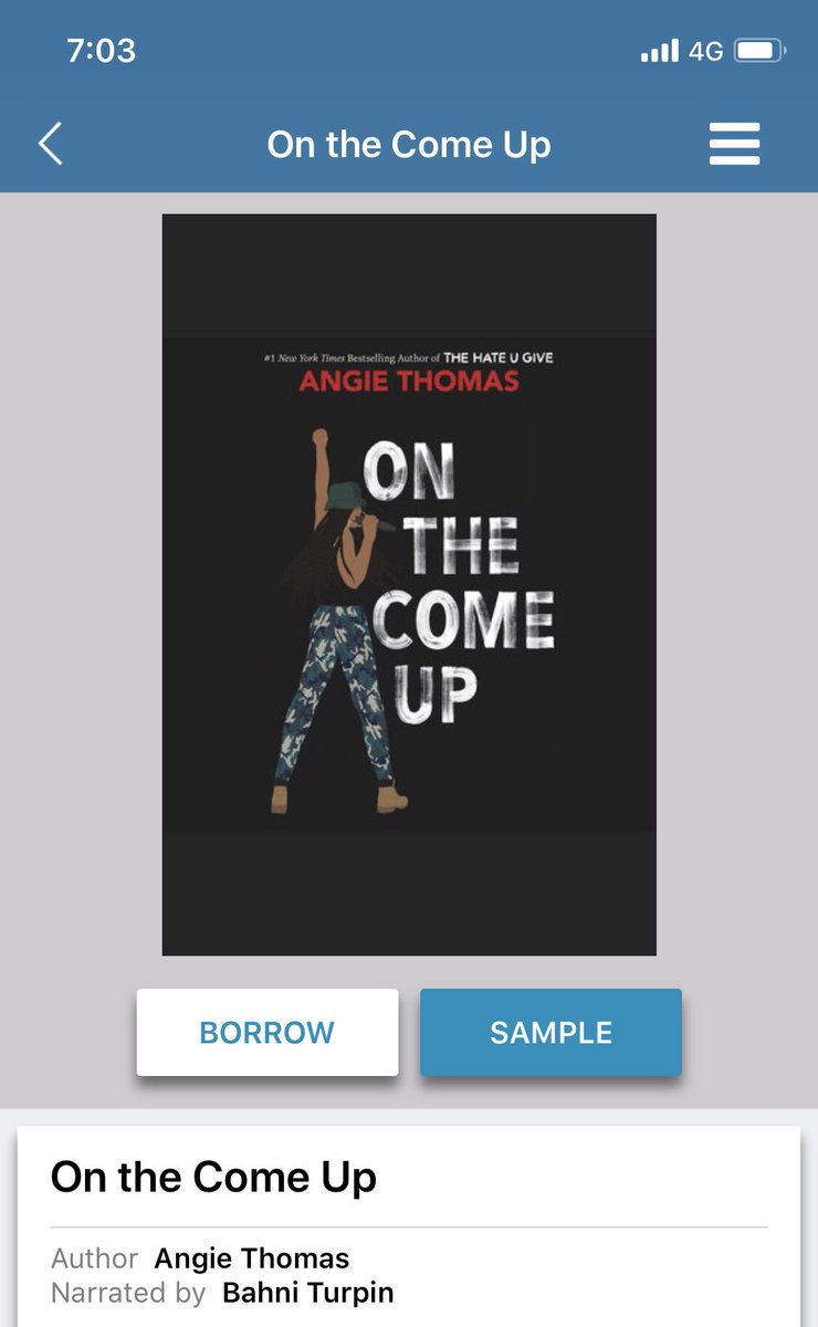 Request audiobooks over vacation? They’re here! Fans of The Hate U Give MUST listen to @angiecthomas’s 2nd novel. 16yo Bri wants to be one of the greatest rappers of all time, but how much will she sacrifice for her dreams? #yislearning #hsbookoftheday https://t.co/RHLFeyLSuz https://t.co/PwZ99Af8B5