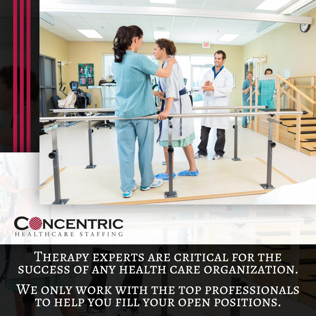 ConcentricHealt's tweet image. #Therapyexperts are critical for the success of any #healthcare #organization. We only work with the top professionals to help you fill your open positions: bit.ly/2ZcEuie