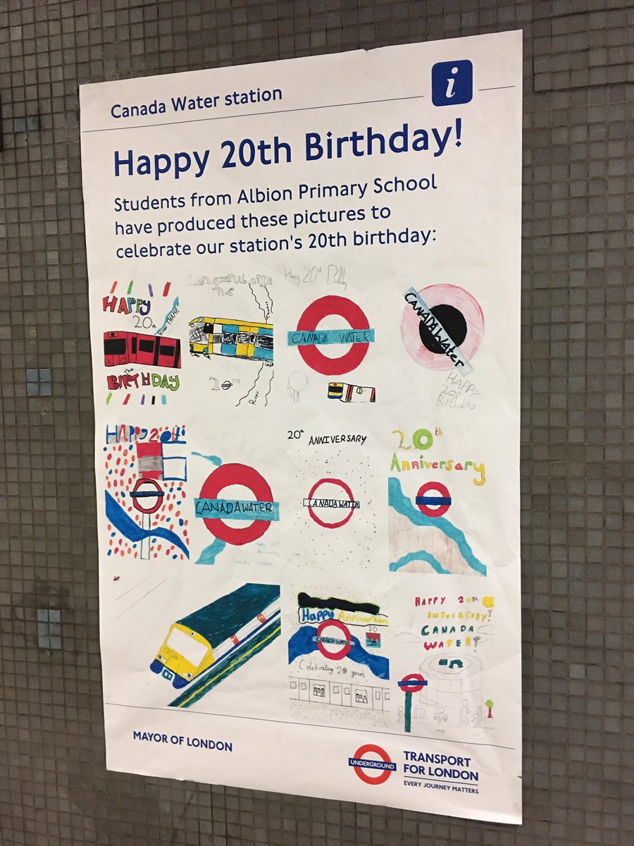 se16canadawater's tweet photo. Happy birthday station @TfL @canadawater #station https://t.co/N2rFmHiZqK