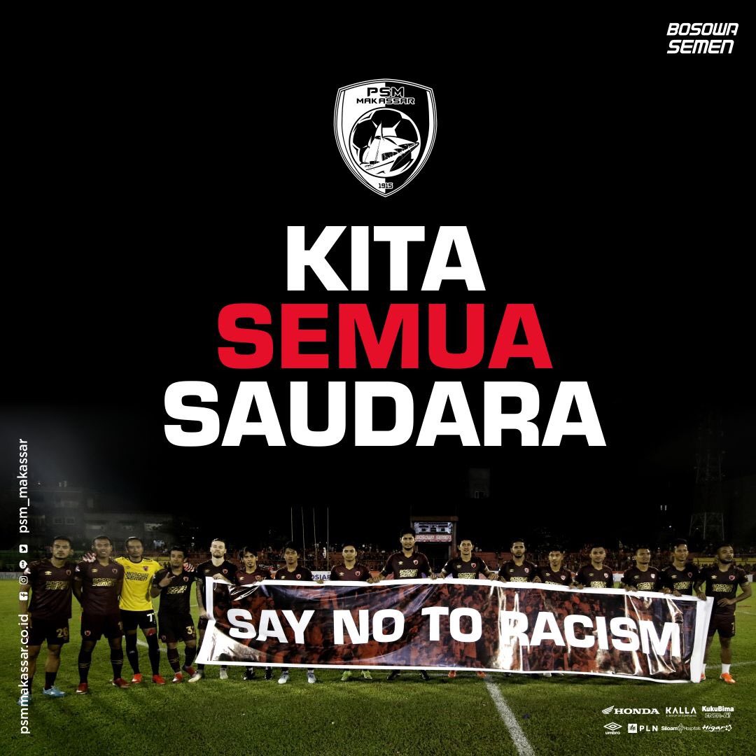 PSM_Makassar's tweet photo. STOP BERKATA RASIS
KITA SEMUA BERSAUDARA❤️🇮🇩

#PSMarise #EwakoPSM #saynotoracism https://t.co/caxLItDWOL