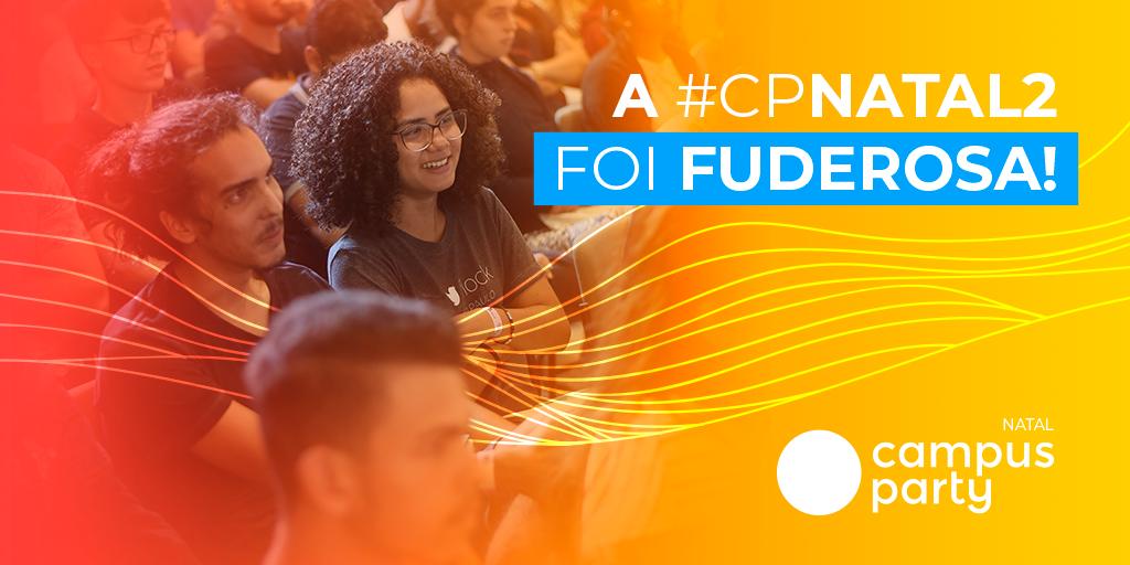 CampusPartyBRA's tweet photo. Foram mais de 20 mil pessoas participando da #CPNatal2. Mas a gente não é só números. Por isso o agradecimento mais importante vai para vocês, Campuseiros. Se a Campus de Natal foi "fuderosa", é por causa de vocês. VALEU DEMAIS!!! ❤ https://t.co/u42eYLtzX9