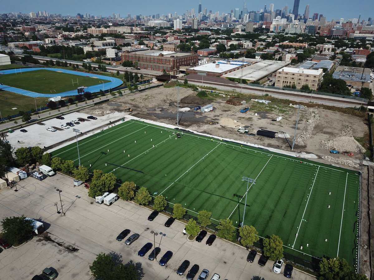 clrfc's tweet photo. A first look at our new field, the first part of the Lions for Hope Sports Complex. We are very excited to start welcoming teams to our new home this Fall. #lions #chicago #rugbyfield https://t.co/dCqFKlWRcP