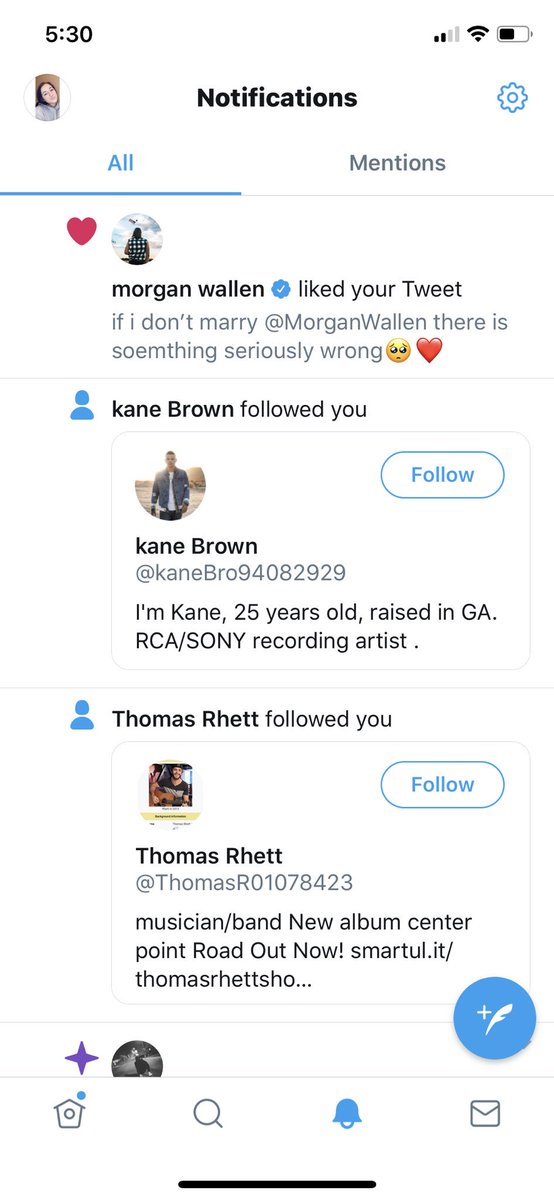 baileewilbur's tweet photo. @MorganWallen liked my tweet. currently dying🥺🥺 https://t.co/tXI0D38yRn