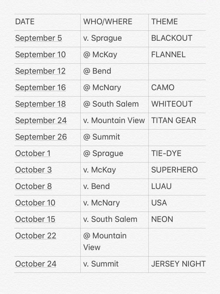 🏐 2019 VOLLEYBALL SCHEDULE + THEMES 🏐