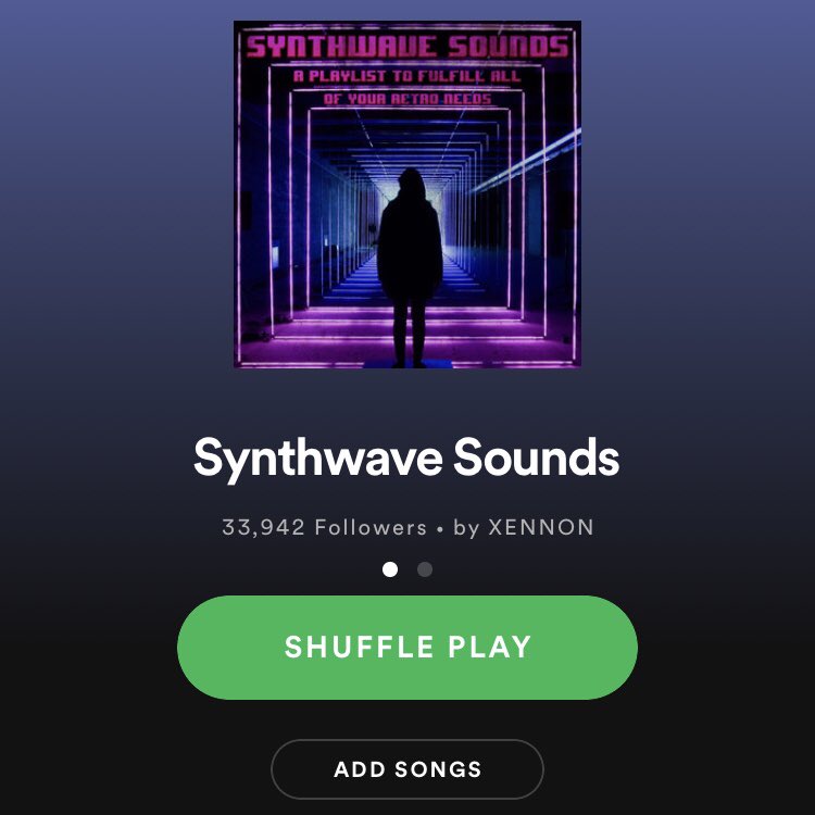 XENNONofficial's tweet image. Final push to get to 34k! 

Please share share share everywhere that you can, FB, Insta, Twitter, your friends, your family, everywhere! 

open.spotify.com/playlist/0QObI…

#synthwave #retrowave #playlist #Spotify #SPOTIFYPLAYLIST