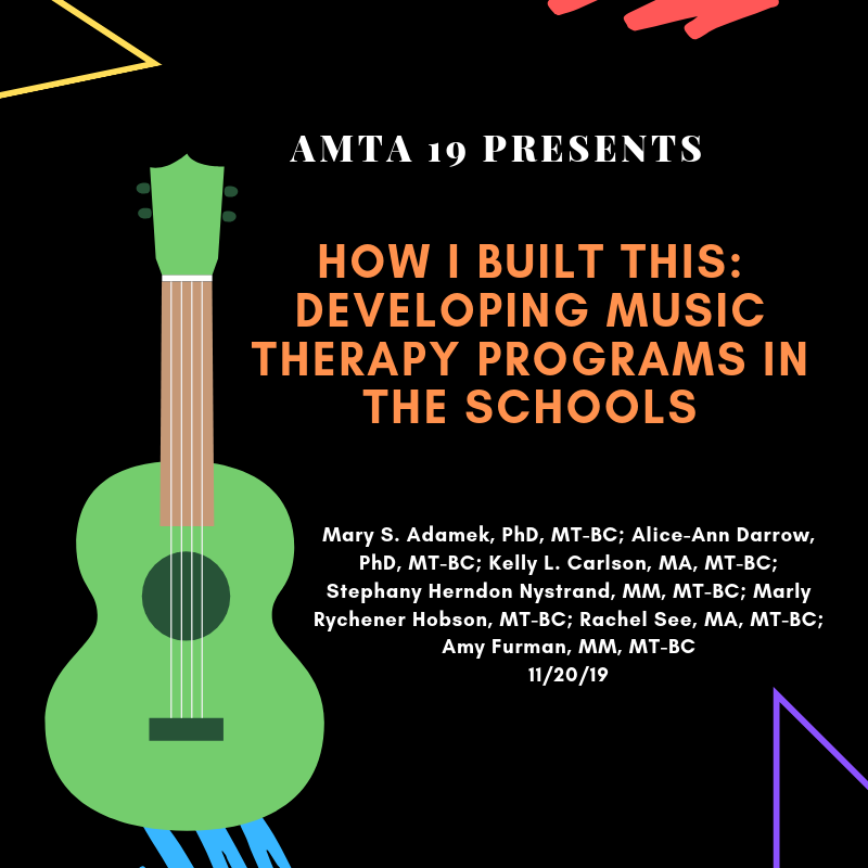 AMTANatCon's tweet photo. Learn about models for success in developing music therapy programs in the school setting. Register here: https://t.co/uHV0WbSF2w https://t.co/Wx6MPmma3t