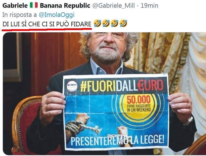 mgdj56's tweet photo. #VogliamoNuoveElezioni
Bisogna scendere in piazza non c’è alternativa
#Grillo o non #Grillo..#ArriveremoaRoma.
#IlGrilloParlante #sparla
Storie di grandi pagliacci...
#Pda5stelle: "#Salvini è inaffidabile!"
🤡 🤡 🤡 🤡 🤡 🤡 🤡 https://t.co/WSCIK3anEL